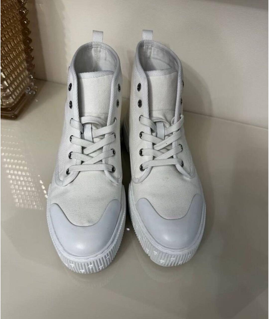 HERMES Белые текстильные ботинки, фото 4