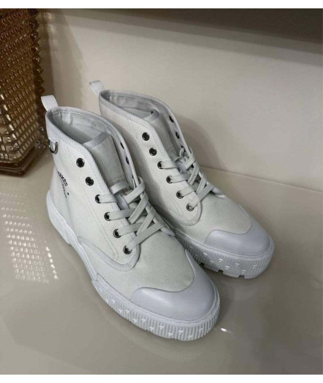 HERMES Белые текстильные ботинки, фото 3