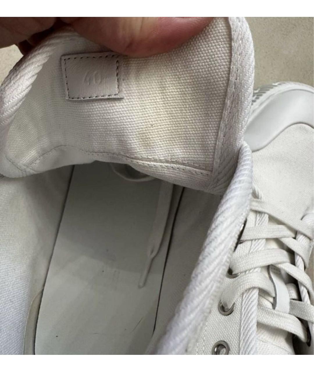 HERMES Белые текстильные ботинки, фото 5