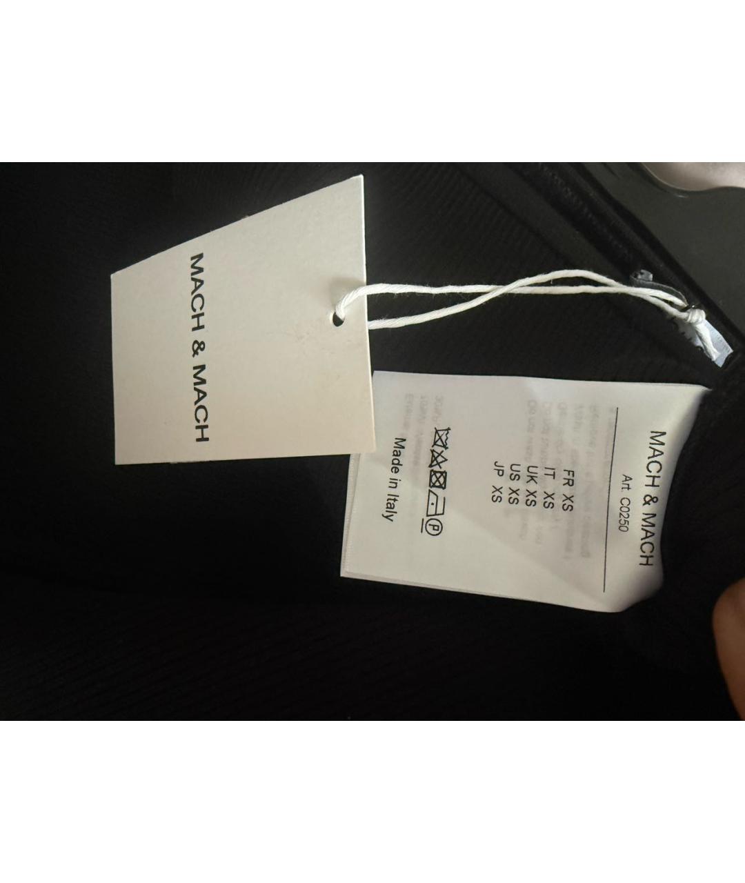 MACH&MACH Черные вискозные брюки широкие, фото 4