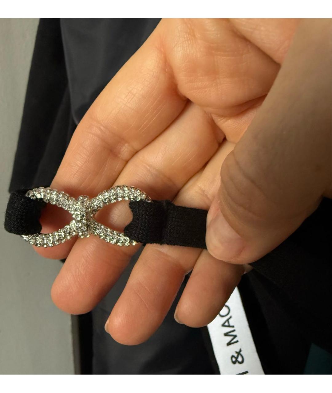 MACH&MACH Черные вискозные брюки широкие, фото 6