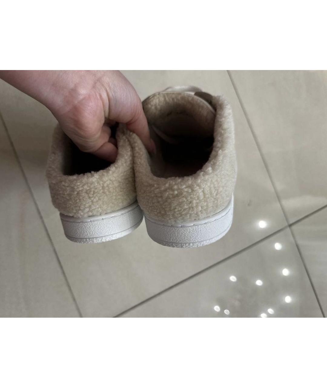 CHRISTIAN DIOR Бежевые замшевые мюли, фото 3