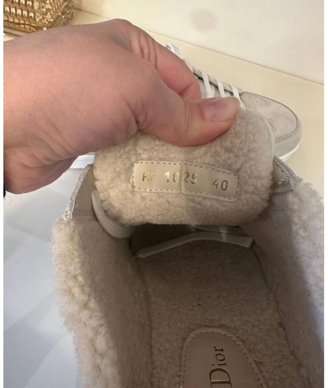CHRISTIAN DIOR Бежевые замшевые мюли, фото 6