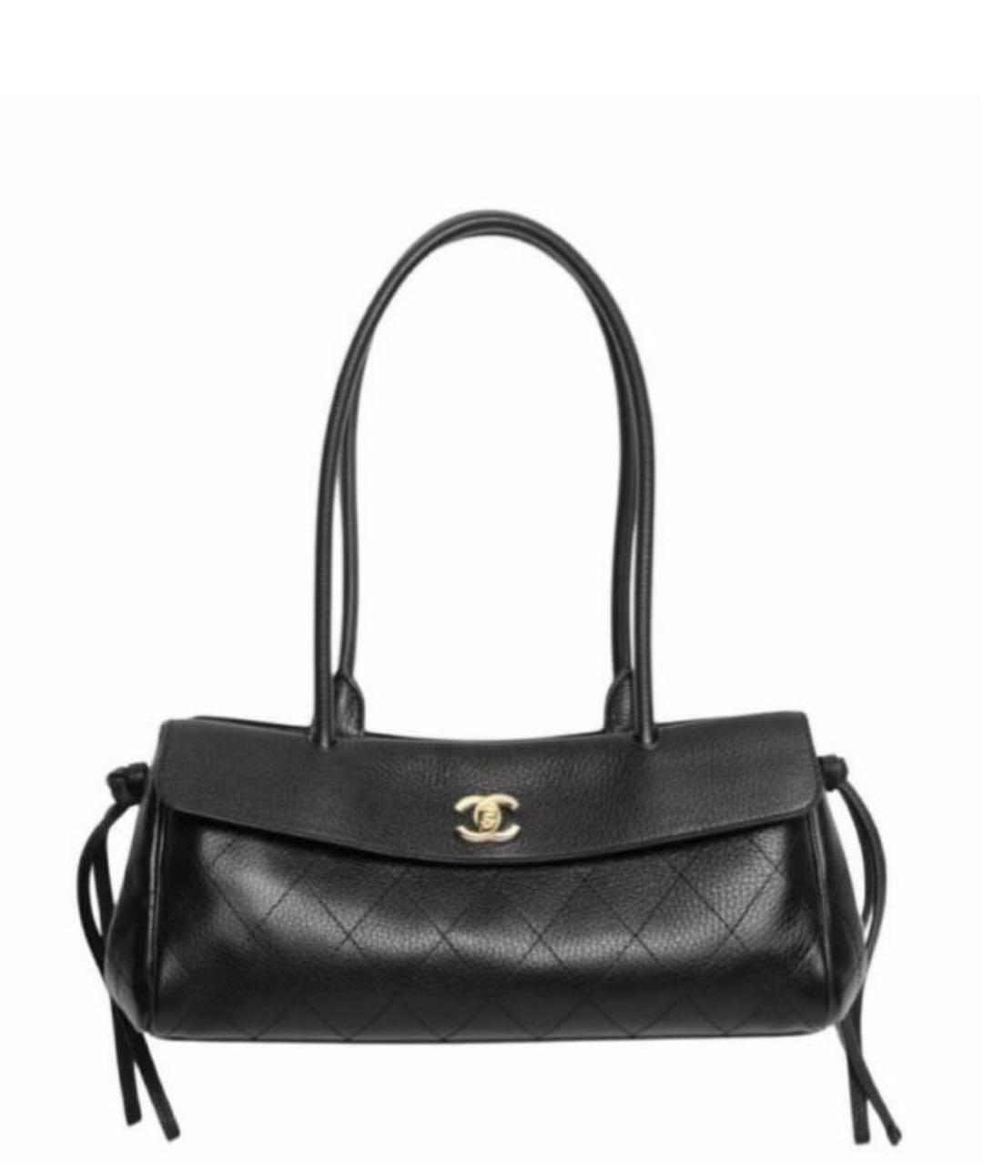 CHANEL Черная кожаная сумка тоут, фото 1