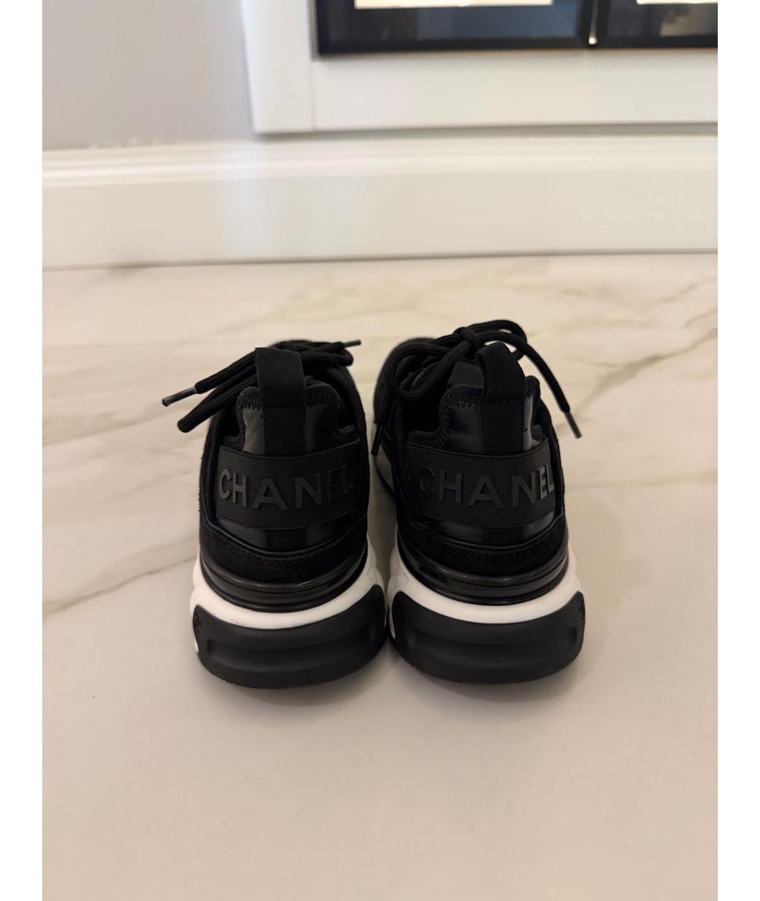 CHANEL Черные замшевые кроссовки, фото 3