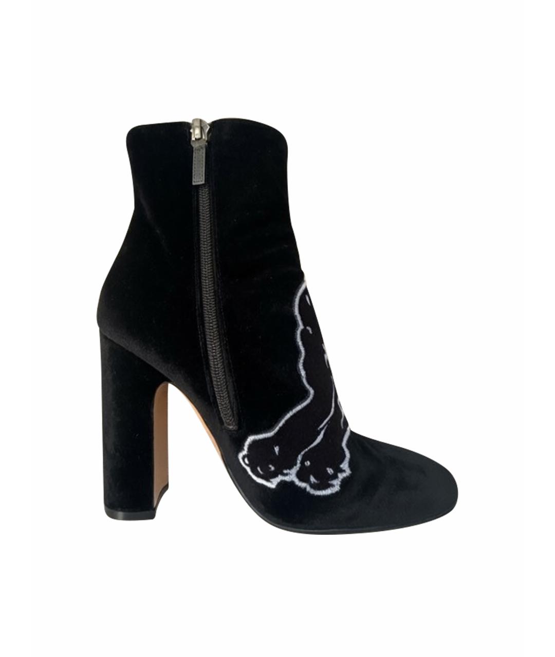 VALENTINO Черные бархатные ботильоны, фото 9