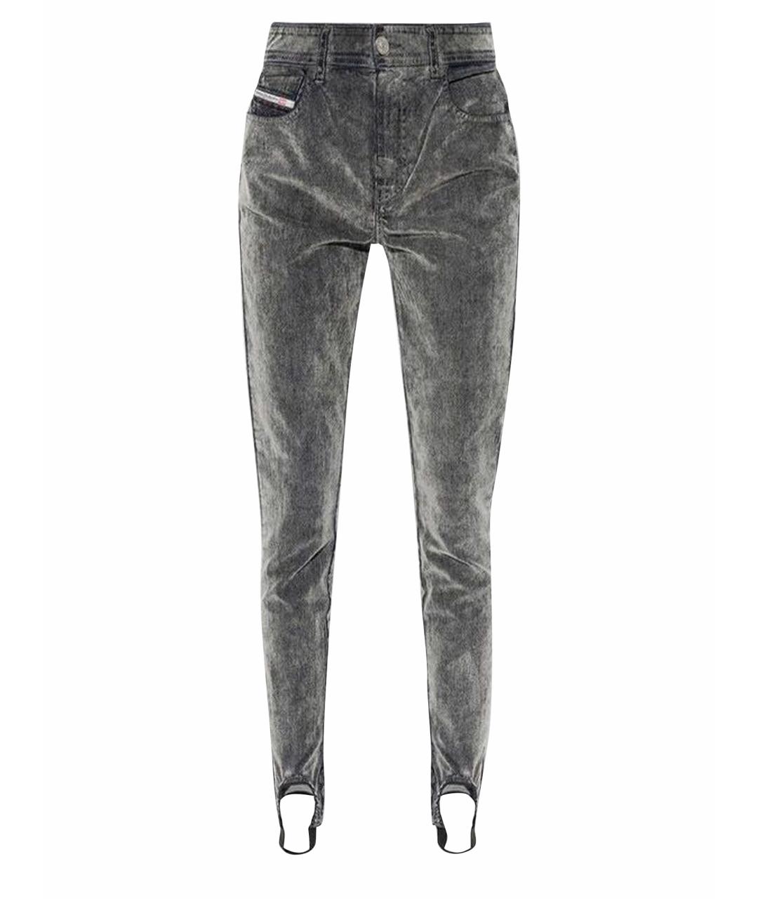 DIESEL Антрацитовые хлопко-эластановые джинсы слим, фото 9