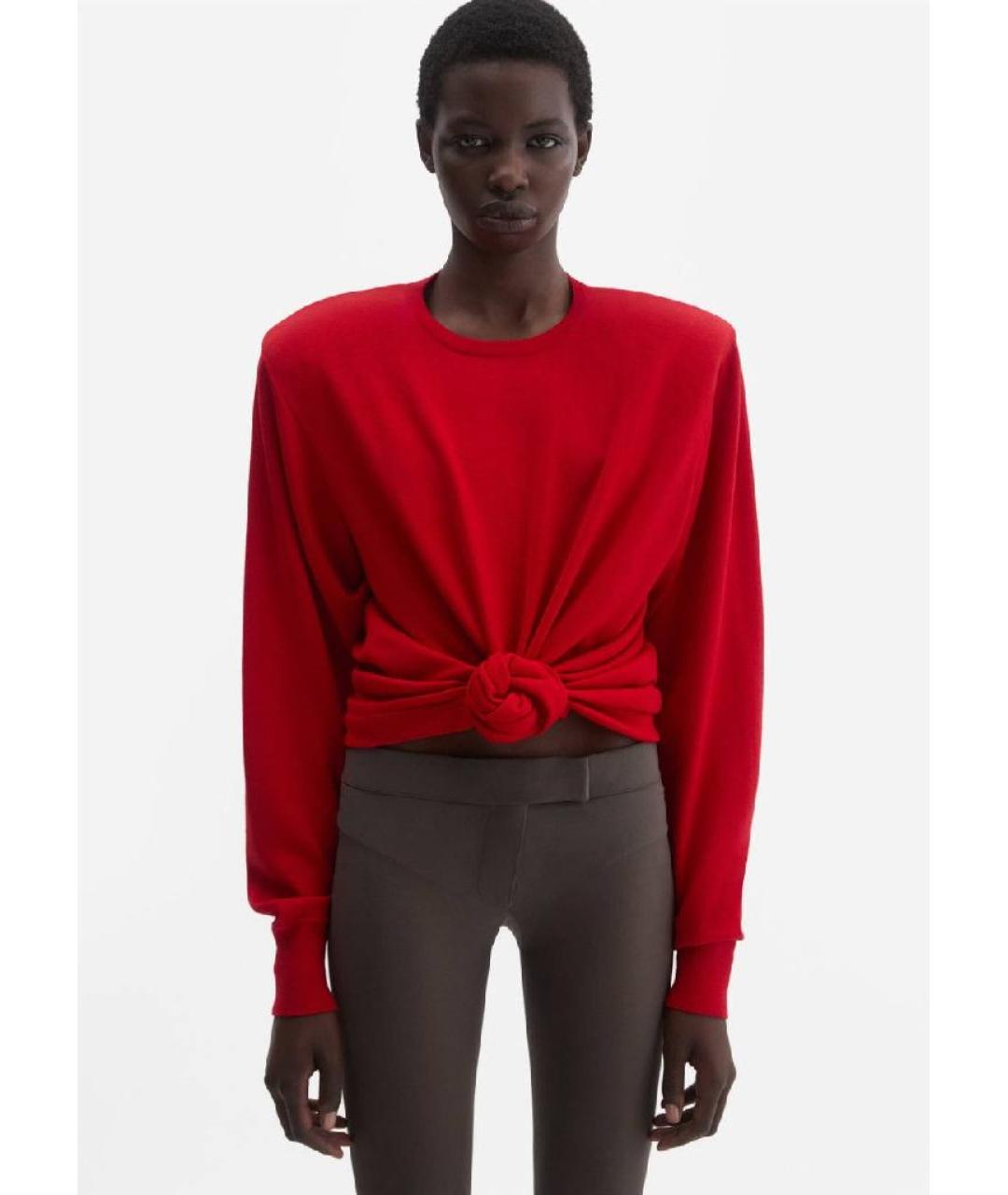 MAGDA BUTRYM Красный шерстяной джемпер / свитер, фото 3