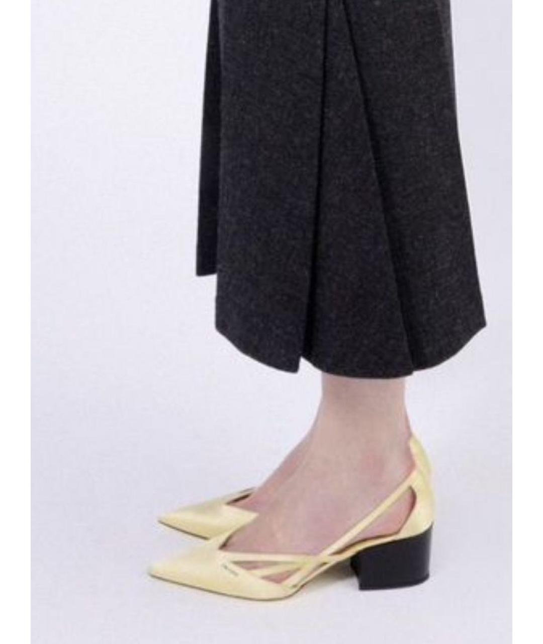 PRADA Желтые текстильные туфли, фото 6