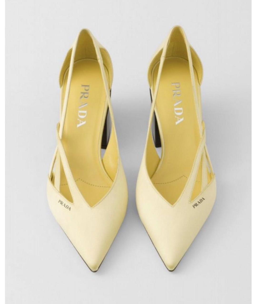 PRADA Желтые текстильные туфли, фото 2