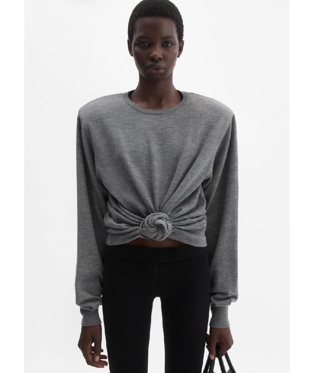 MAGDA BUTRYM Серый шерстяной джемпер / свитер, фото 3