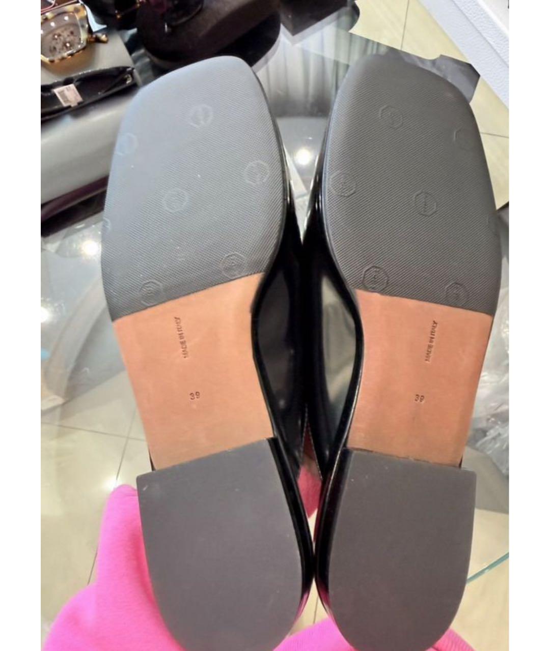 THE ROW Черные мюли из лакированной кожи, фото 5