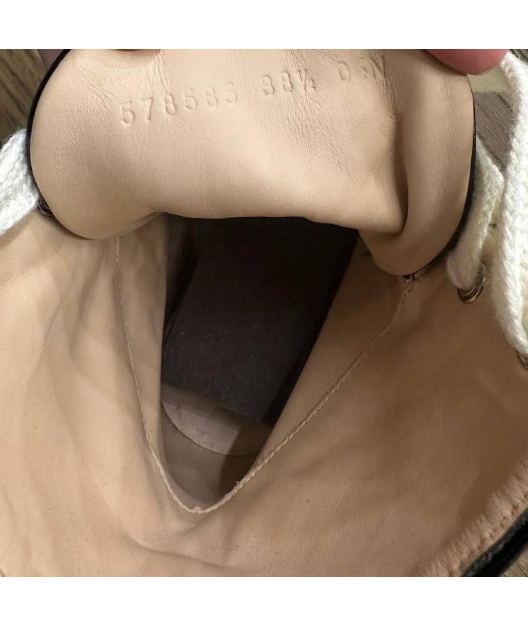 GUCCI Темно-синие текстильные ботинки, фото 3