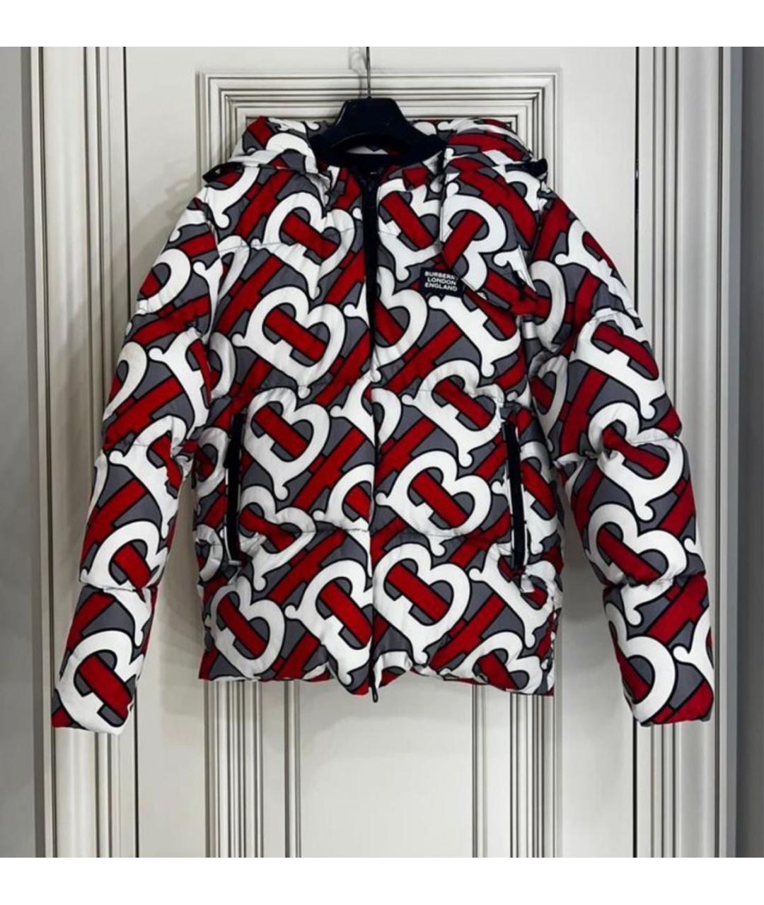 BURBERRY Красный пуховик, фото 6