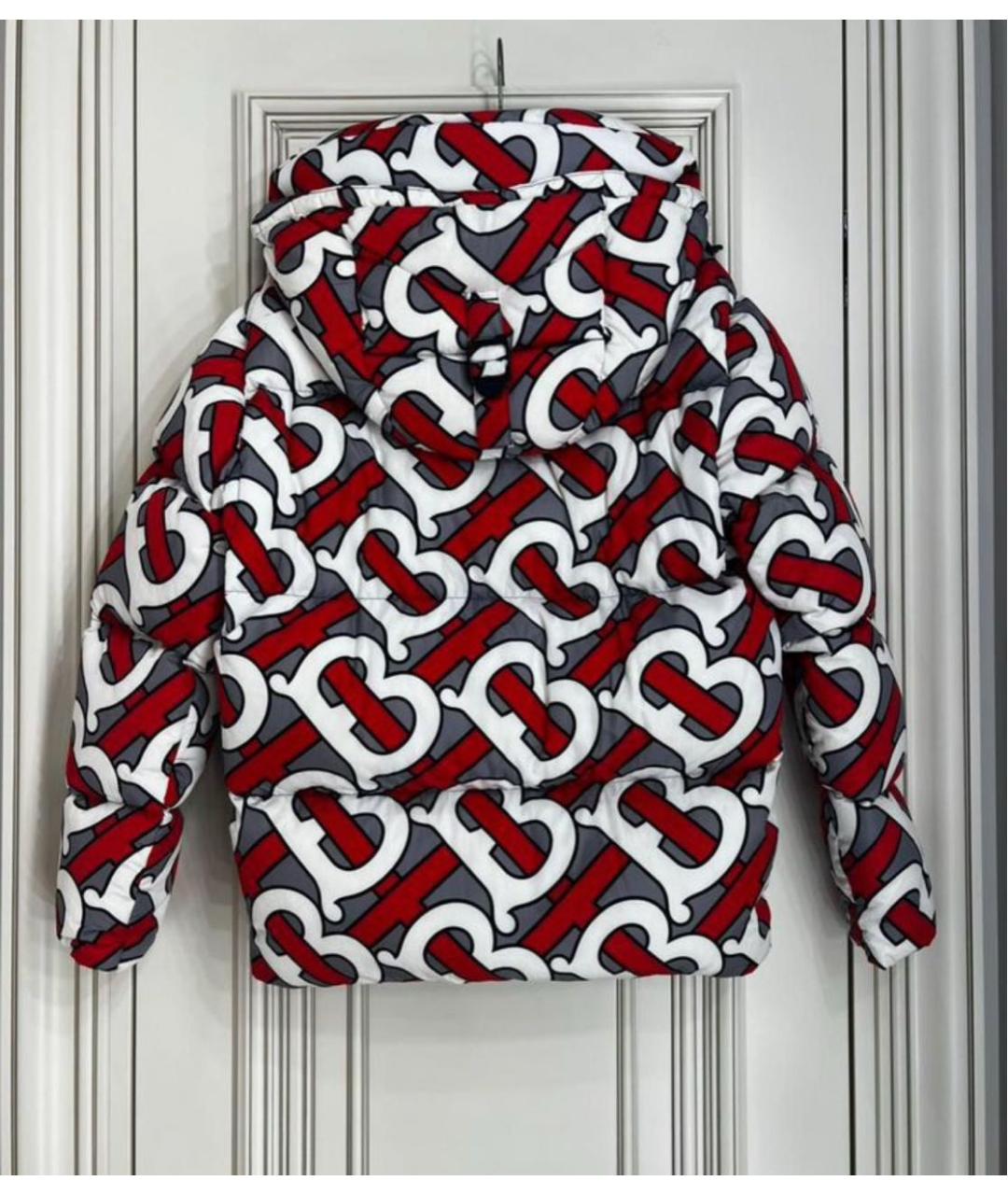 BURBERRY Красный пуховик, фото 3
