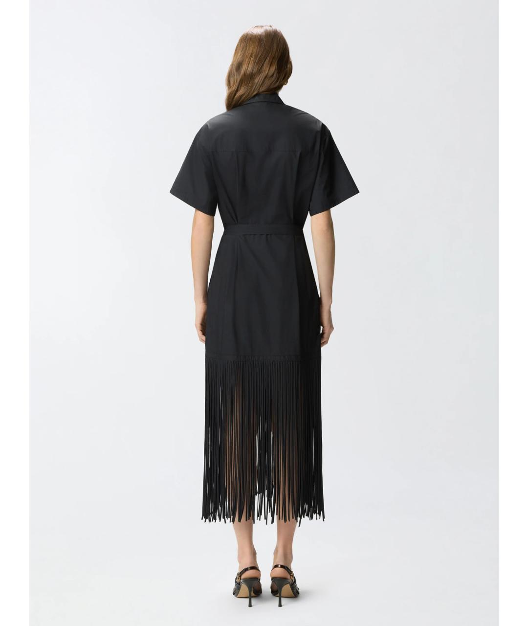 PINKO Черное хлопковое повседневное платье, фото 4