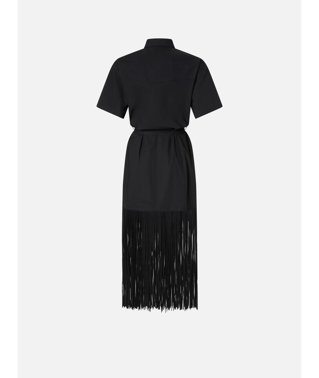 PINKO Черное хлопковое повседневное платье, фото 6