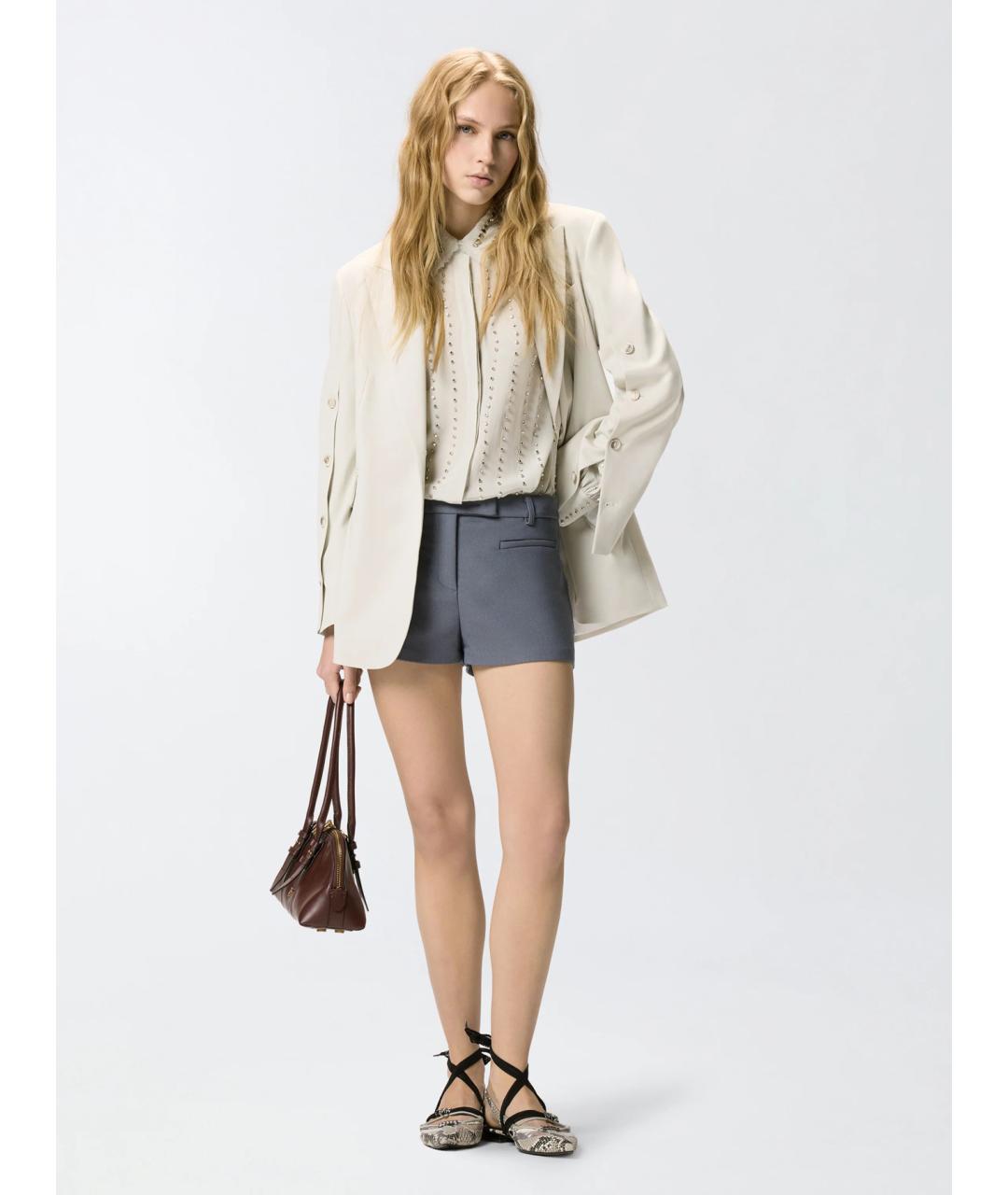 PINKO Серая вискозная рубашка, фото 2