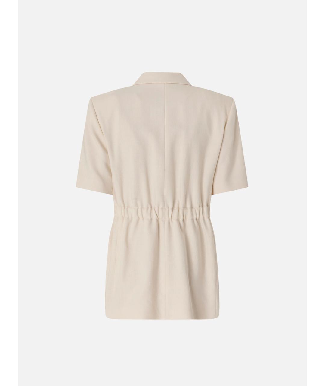 PINKO Бежевый вискозный жакет/пиджак, фото 6