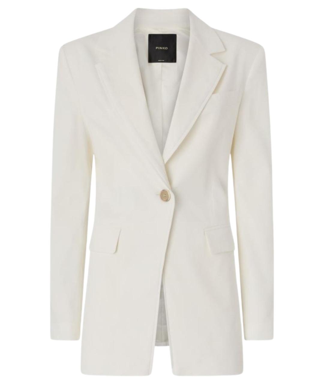 PINKO Белый льняной жакет/пиджак, фото 1