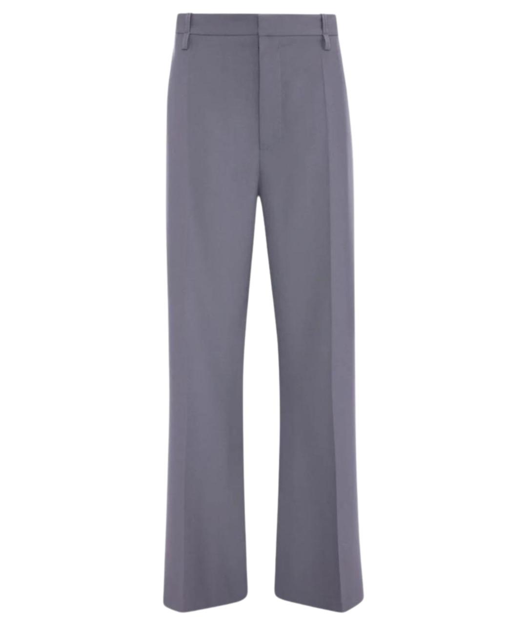 VICTORIA BECKHAM Серые полиэстеровые прямые брюки, фото 1