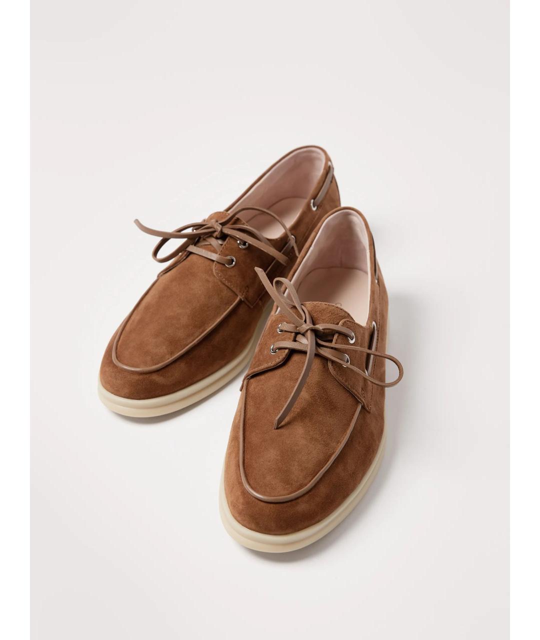 COCCINELLE Бежевые замшевые мокасины, фото 4