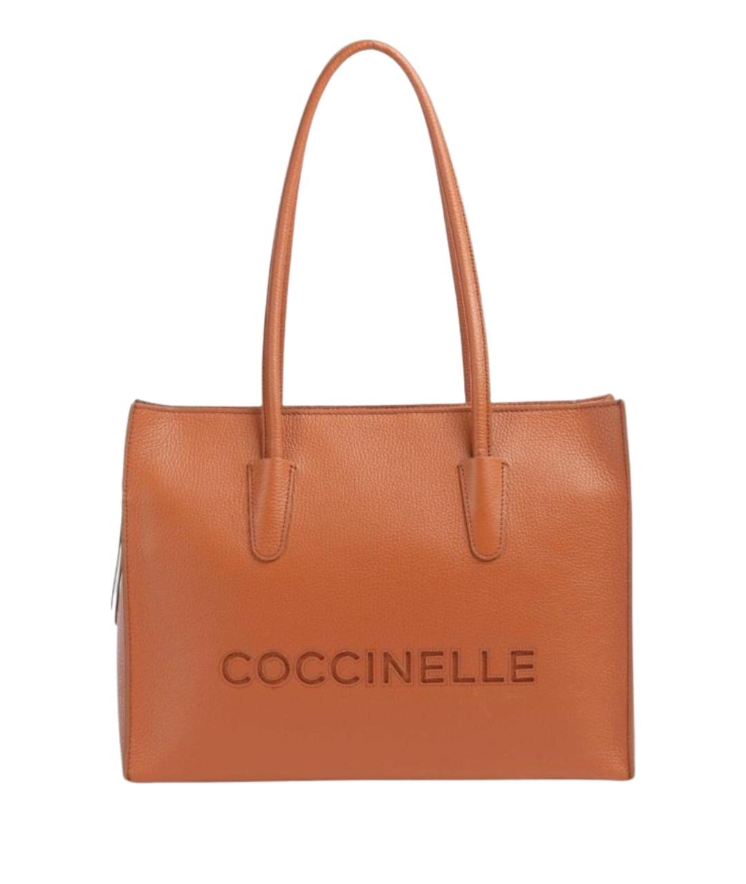 COCCINELLE Коричневая кожаная сумка через плечо, фото 1