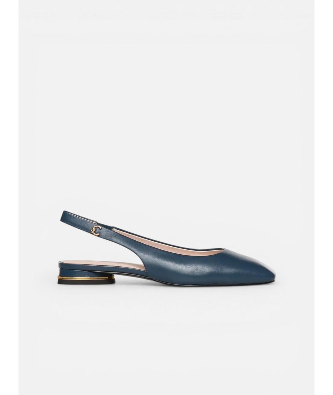 COCCINELLE Синие кожаные туфли, фото 5