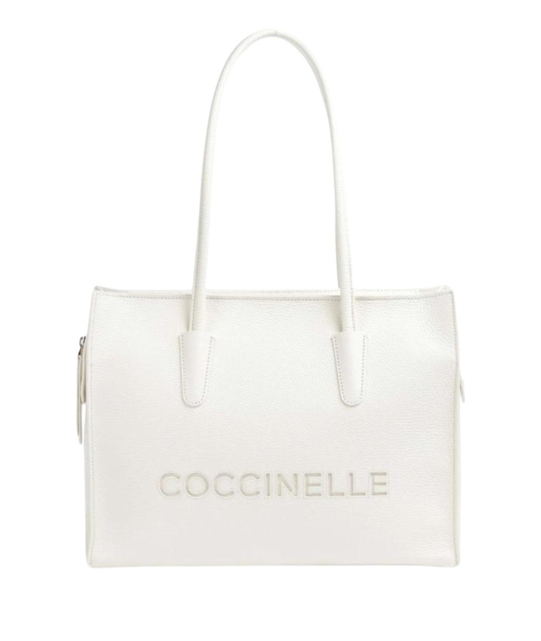 COCCINELLE Белая кожаная сумка через плечо, фото 1
