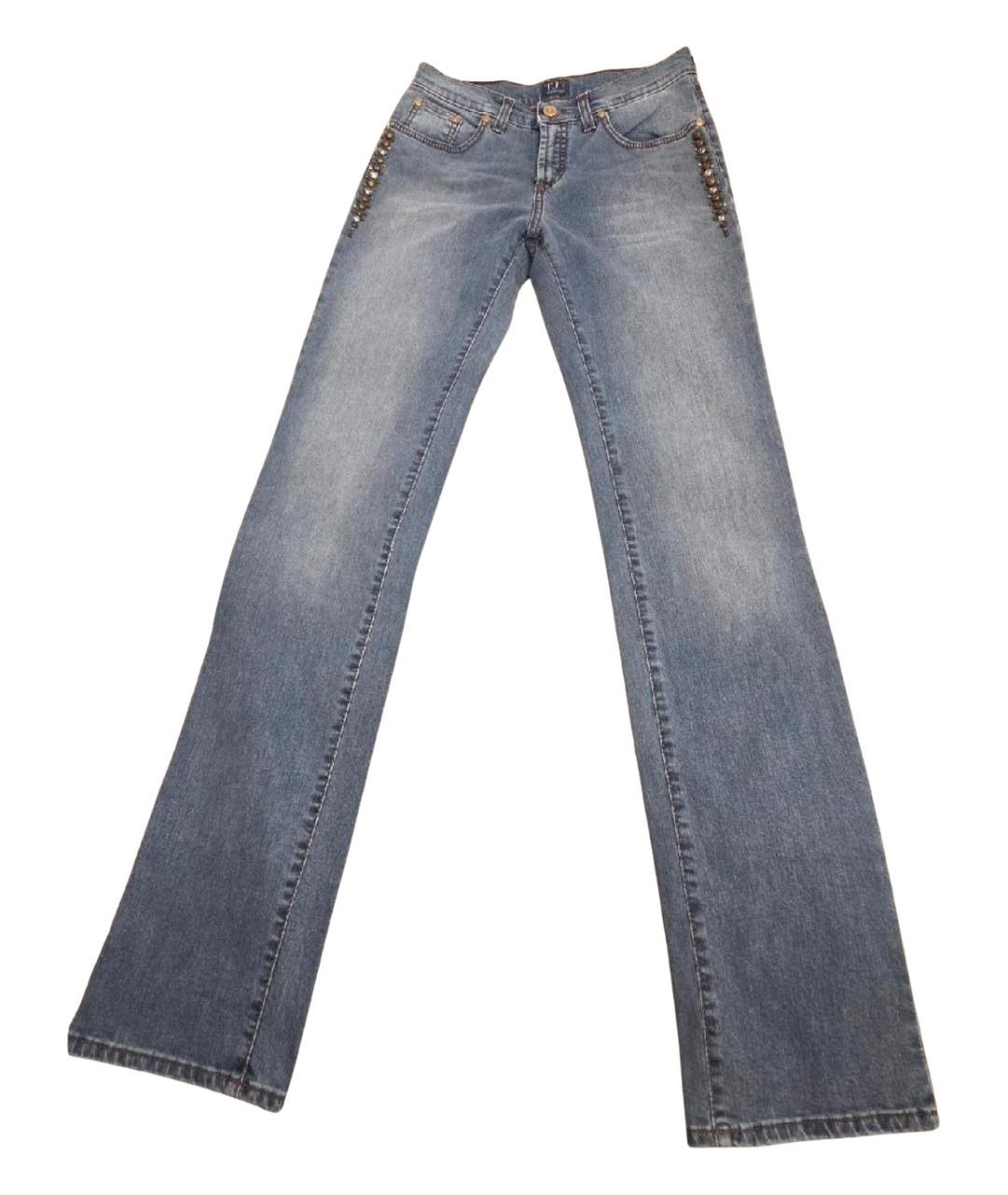 TRUSSARDI JEANS Синие хлопковые прямые джинсы, фото 1