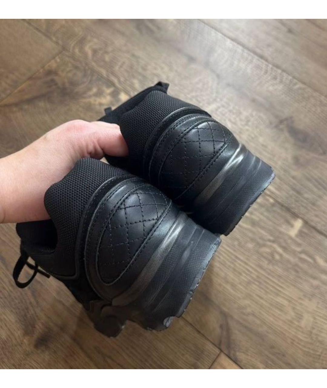 CHANEL Черные кожаные кроссовки, фото 3