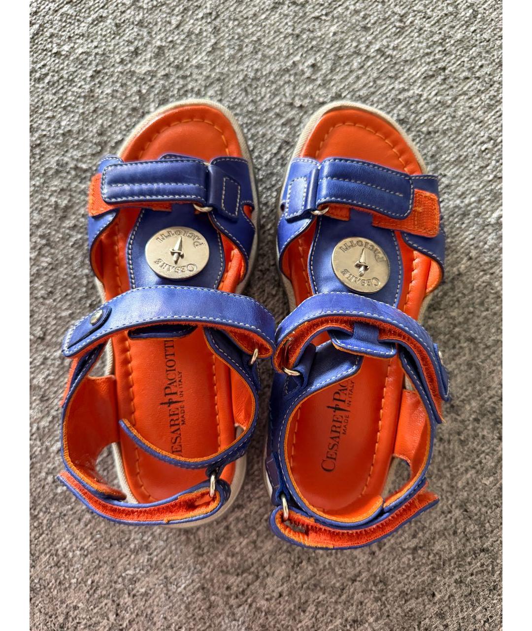 CESARE PACIOTTI Мульти кожаные сандалии и шлепанцы, фото 2