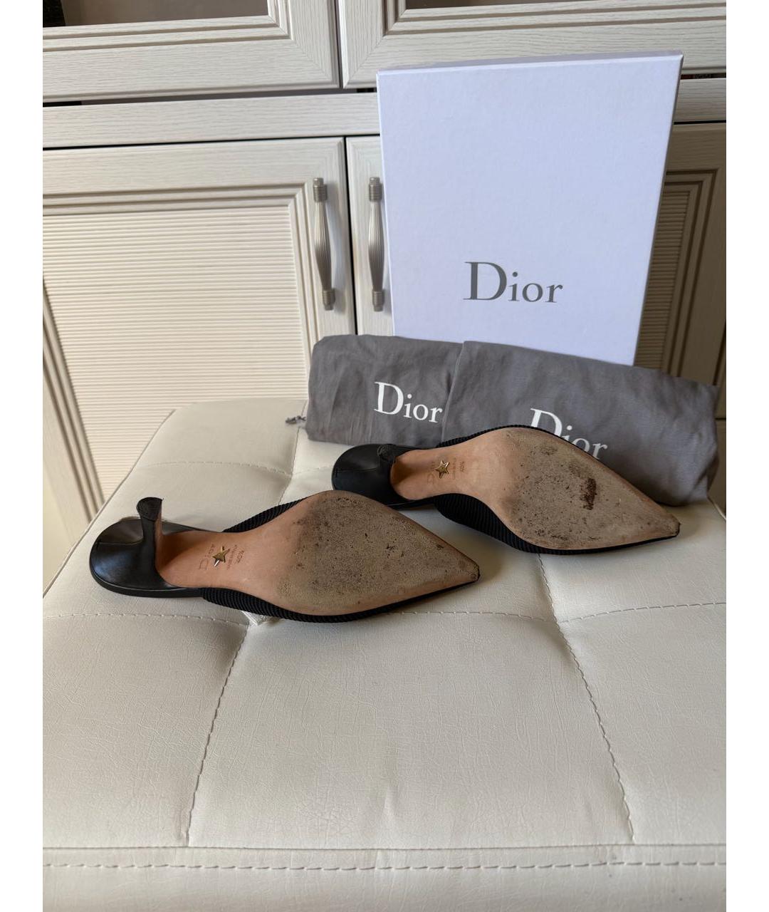 CHRISTIAN DIOR Черные текстильные туфли, фото 5