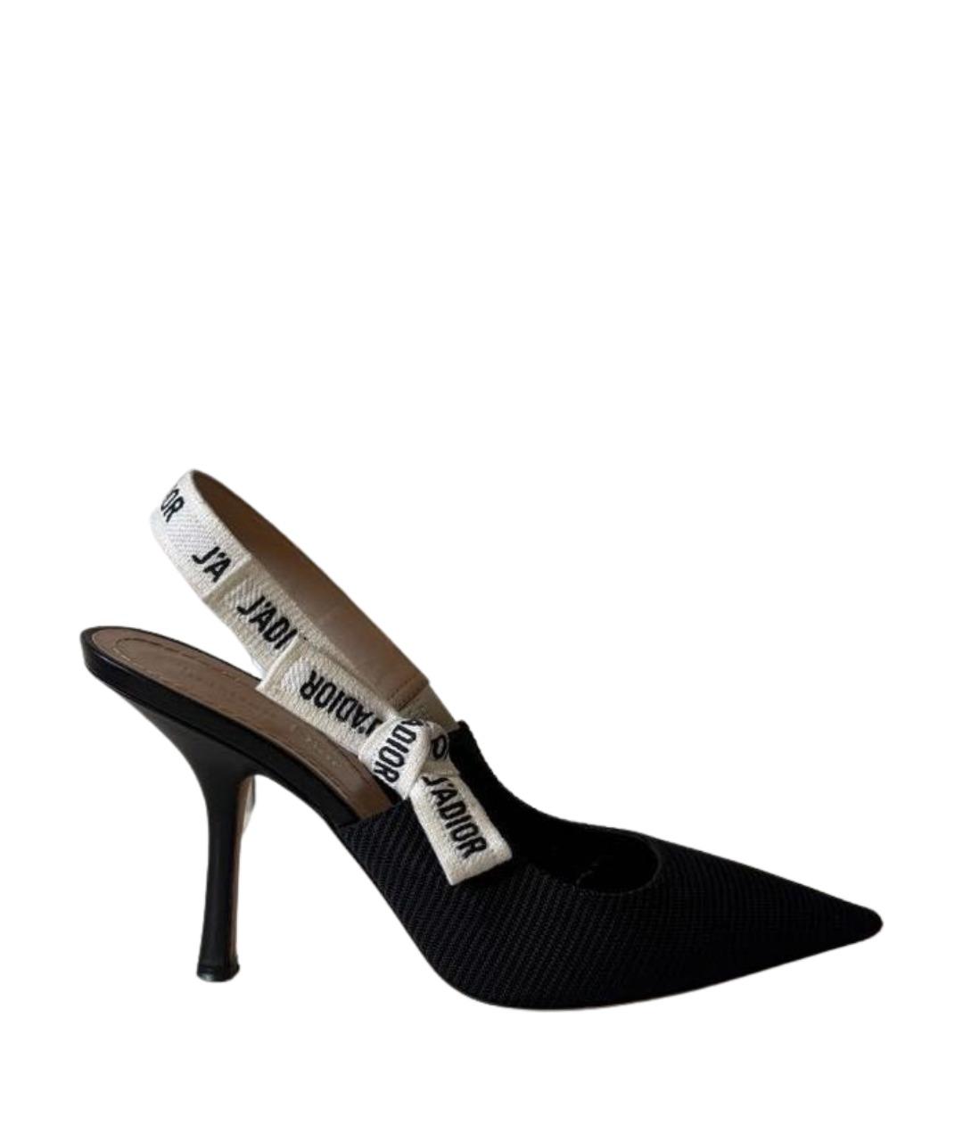 CHRISTIAN DIOR Черные текстильные туфли, фото 1