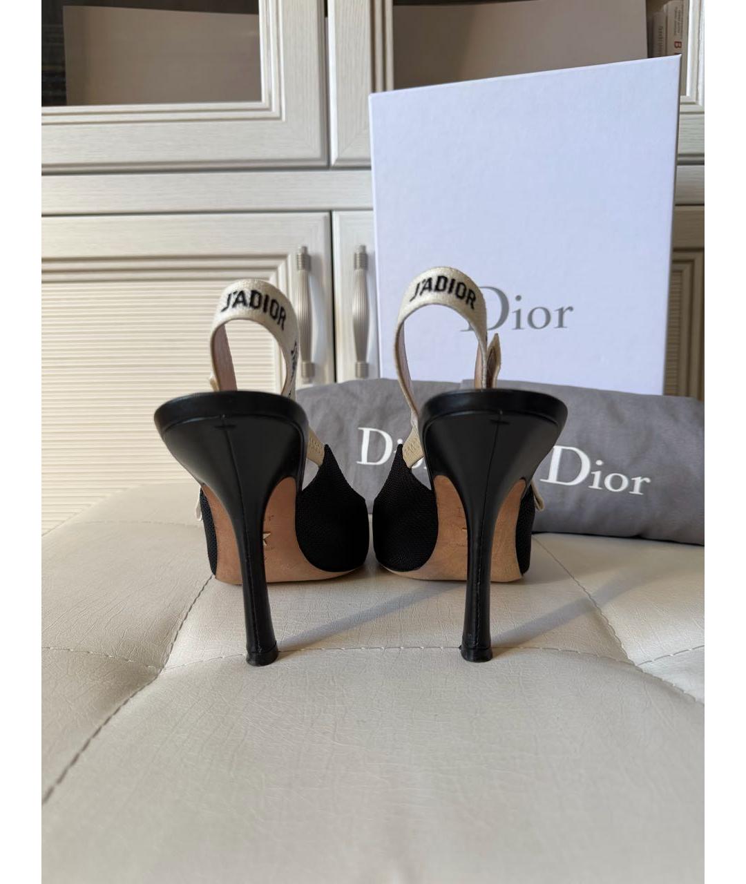 CHRISTIAN DIOR Черные текстильные туфли, фото 4