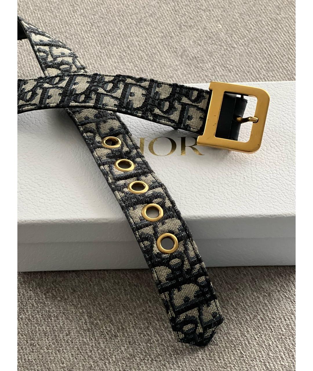 CHRISTIAN DIOR Темно-синий ремень, фото 9