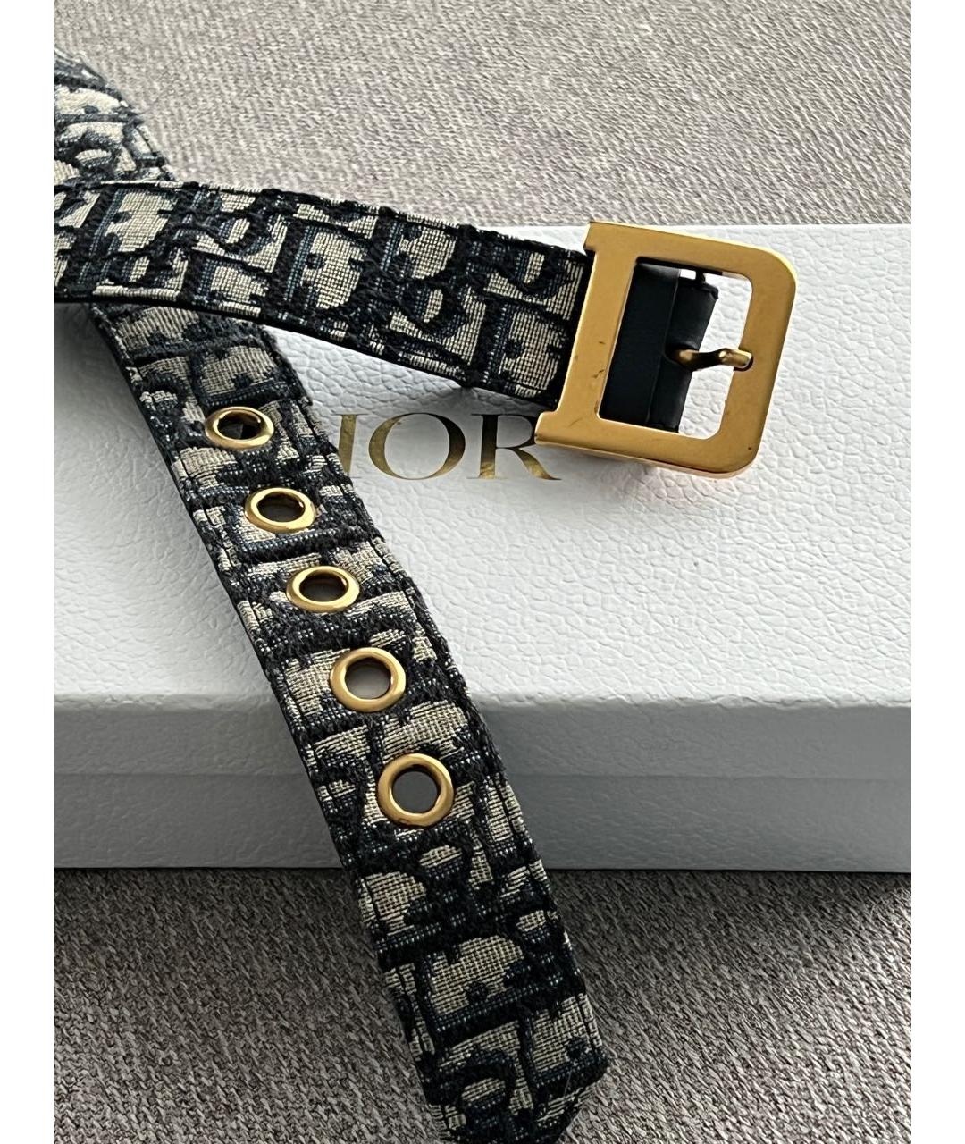 CHRISTIAN DIOR Темно-синий ремень, фото 6