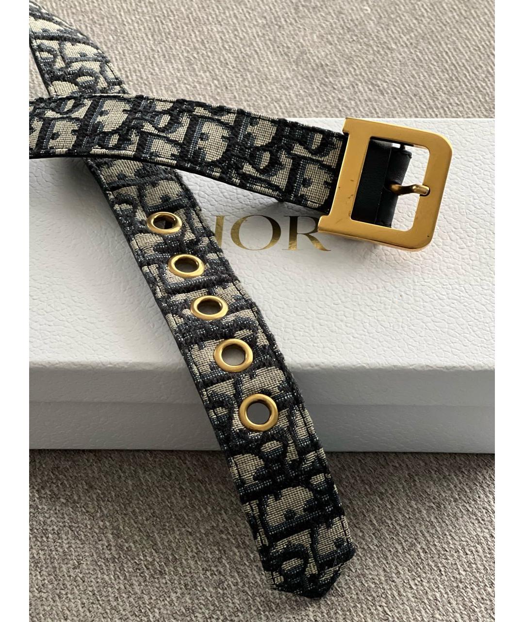 CHRISTIAN DIOR Темно-синий ремень, фото 7