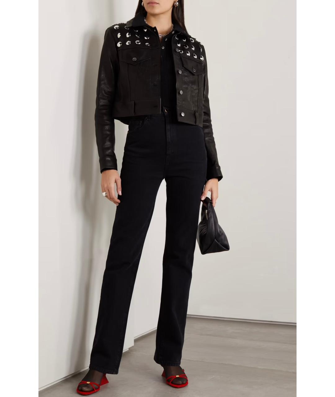 KHAITE Черная кожаная куртка, фото 4