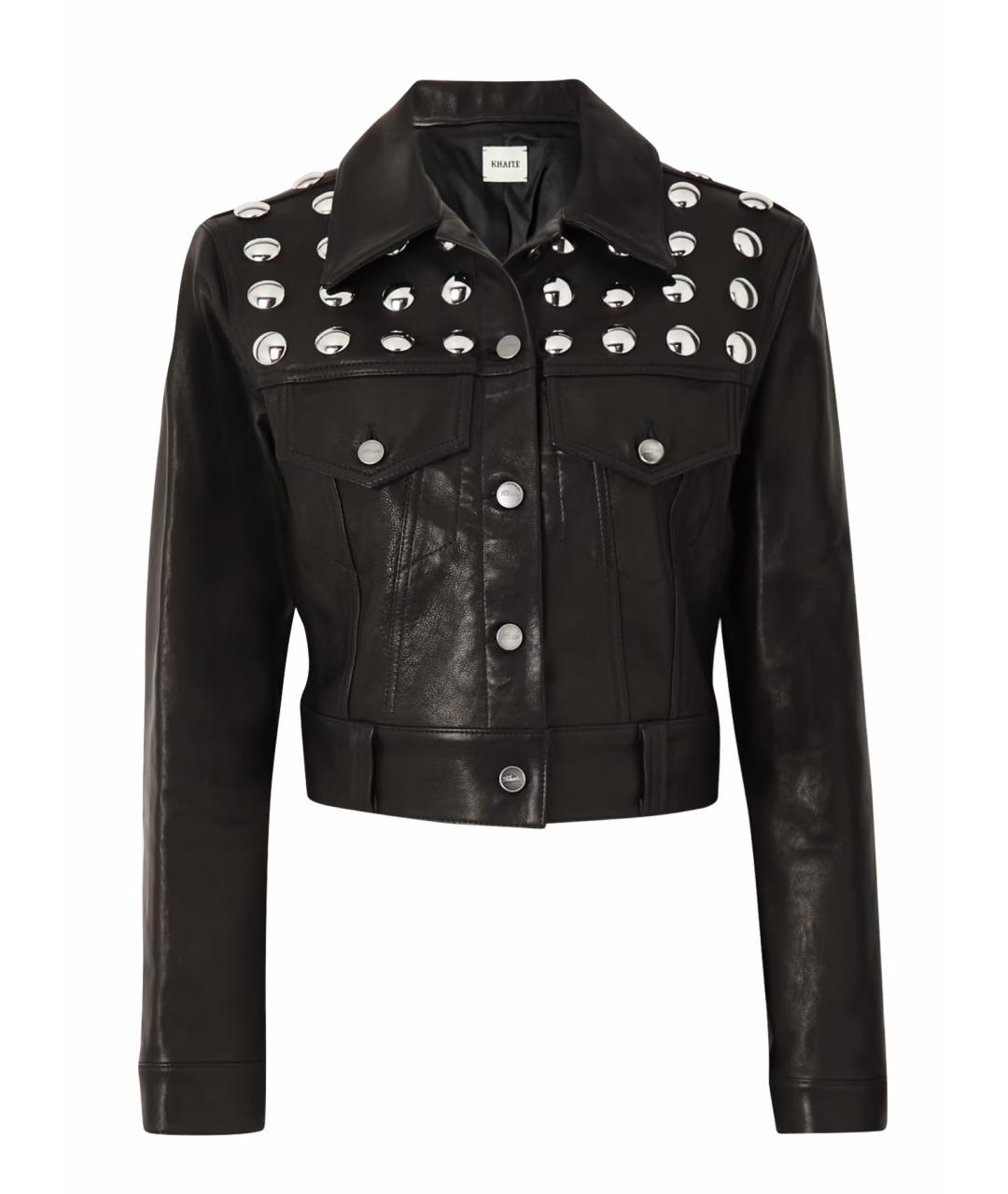 KHAITE Черная кожаная куртка, фото 1
