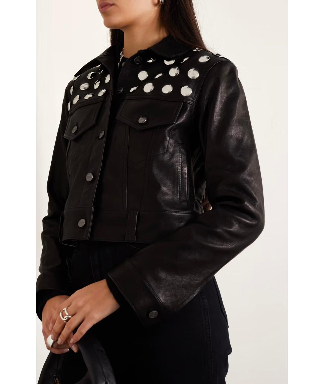 KHAITE Черная кожаная куртка, фото 2