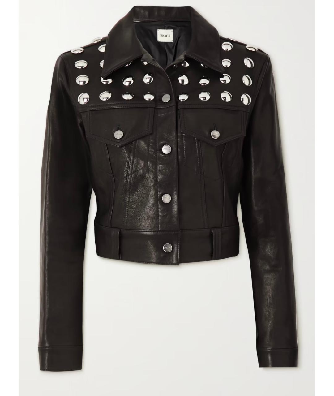 KHAITE Черная кожаная куртка, фото 6