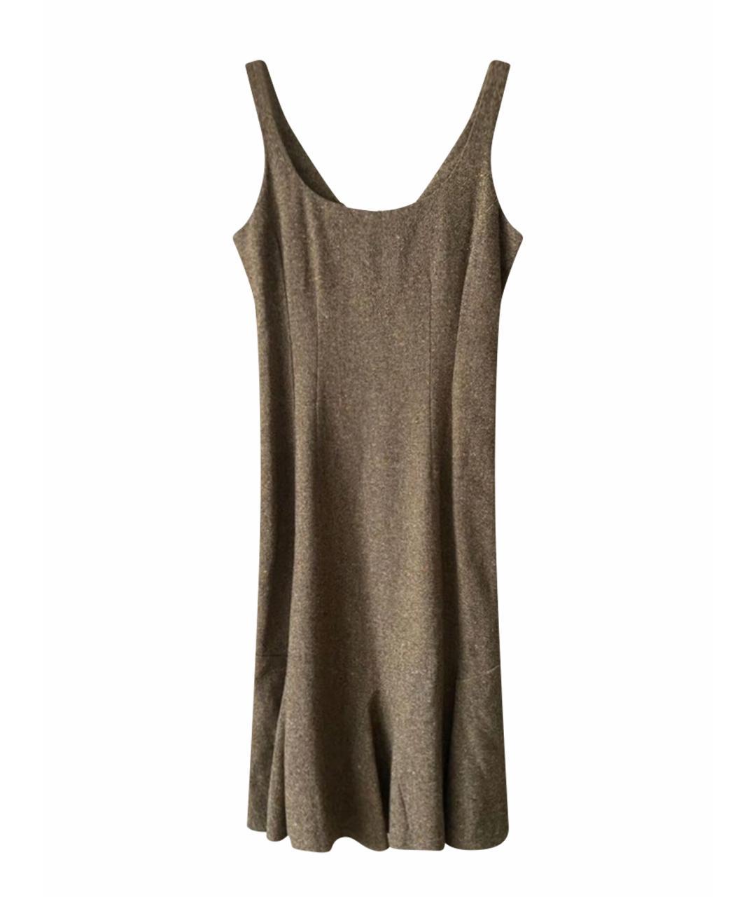 DOLCE&GABBANA Коричневый шерстяной сарафан, фото 1