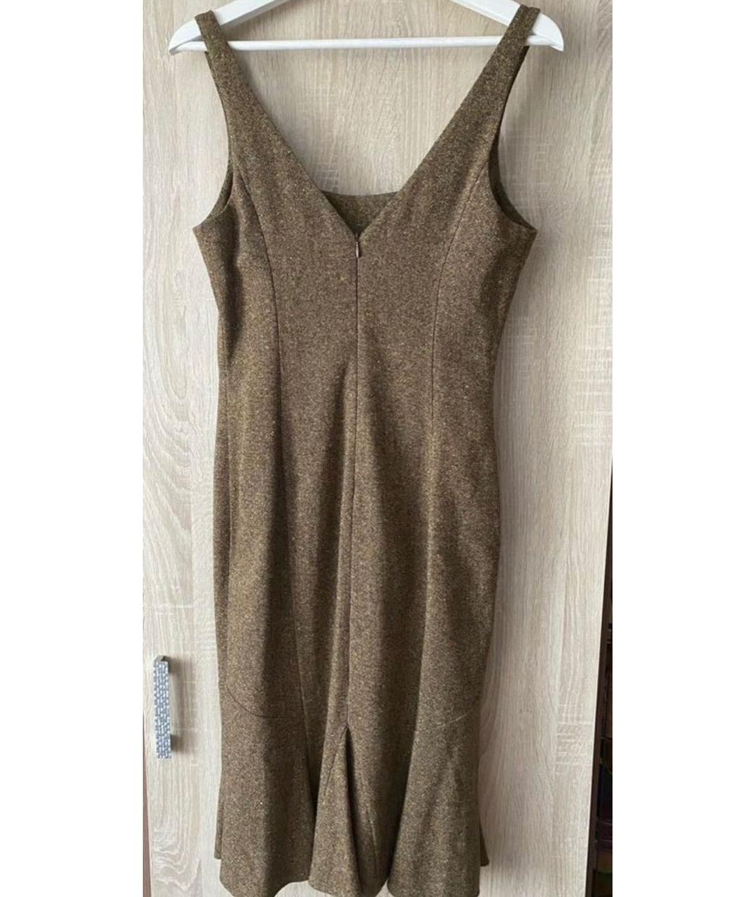 DOLCE&GABBANA Коричневый шерстяной сарафан, фото 2