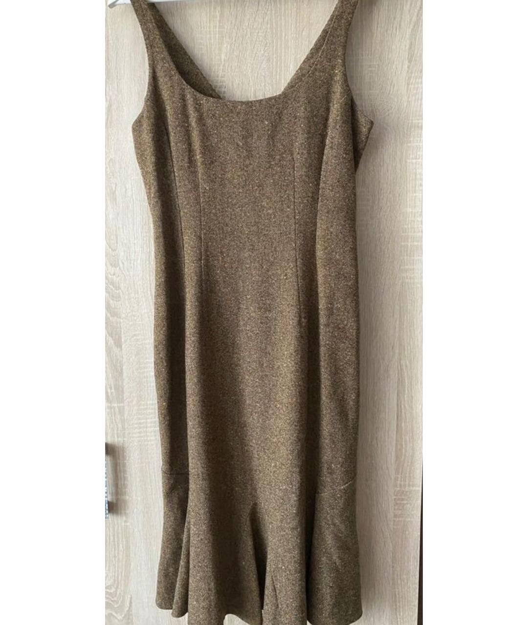 DOLCE&GABBANA Коричневый шерстяной сарафан, фото 5