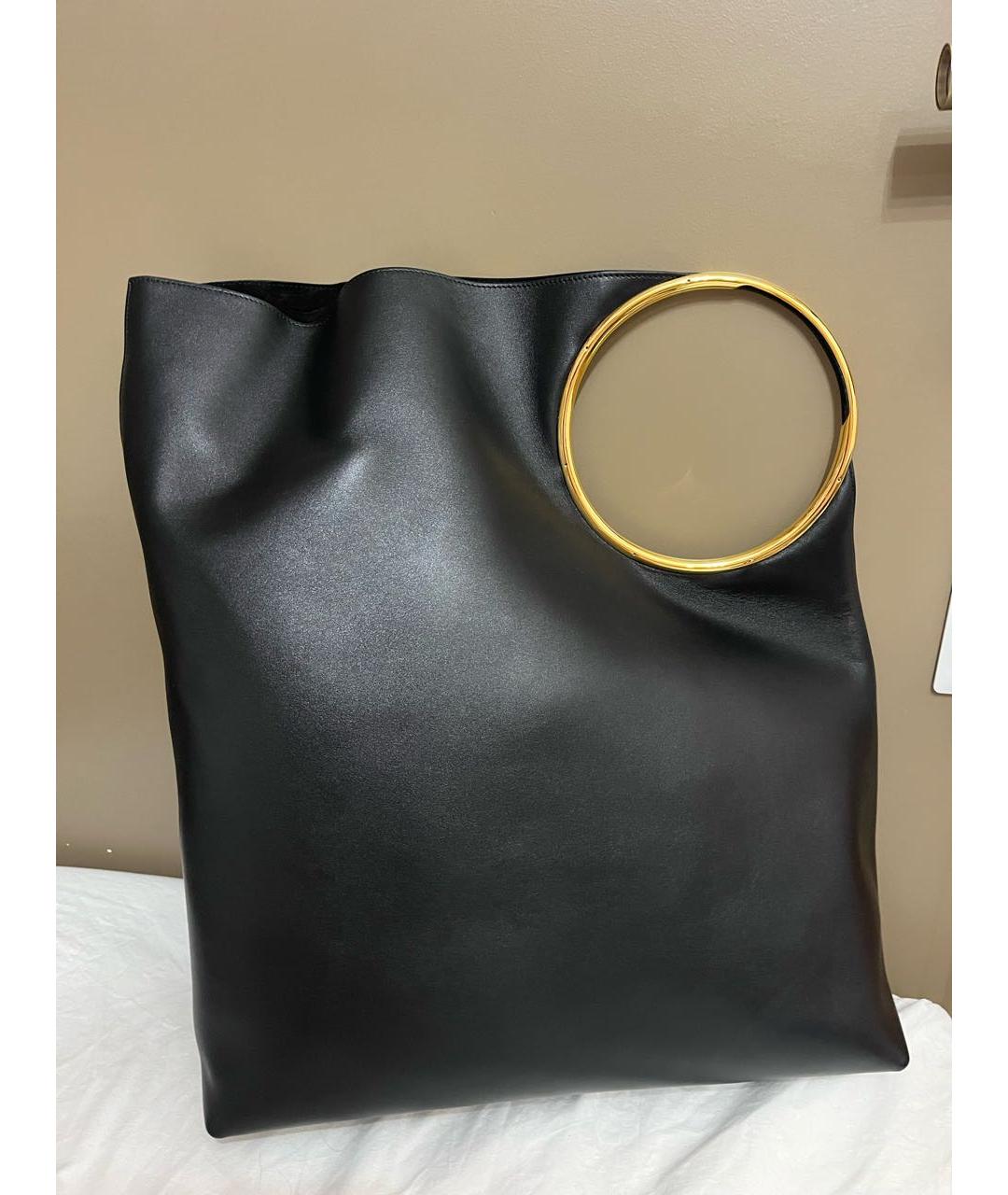 ALAIA Черная кожаная сумка тоут, фото 8