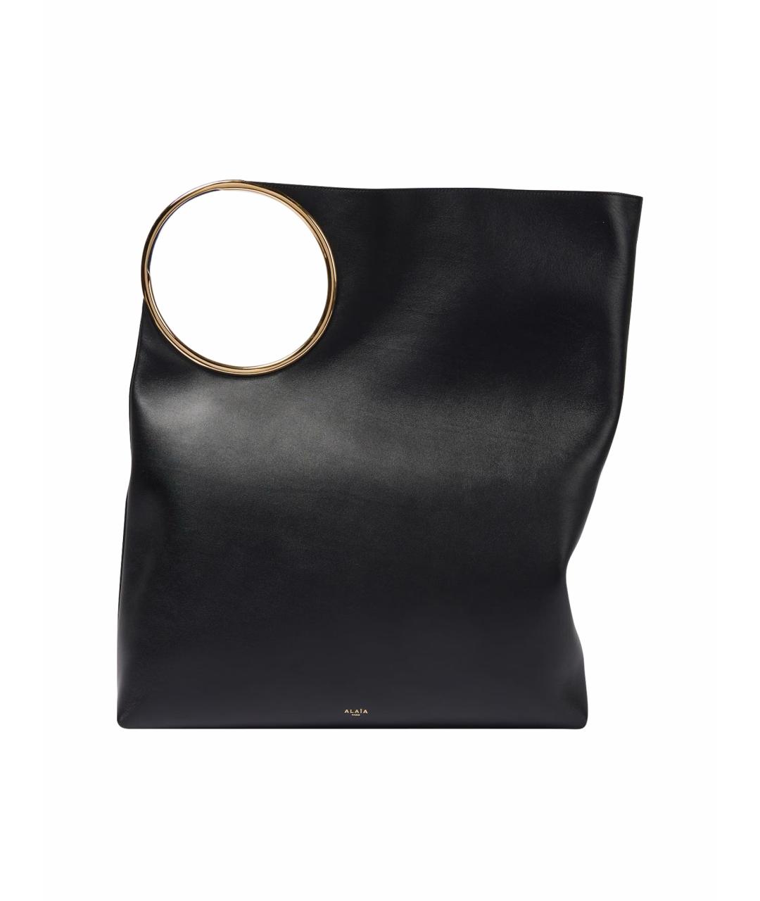 ALAIA Черная кожаная сумка тоут, фото 1