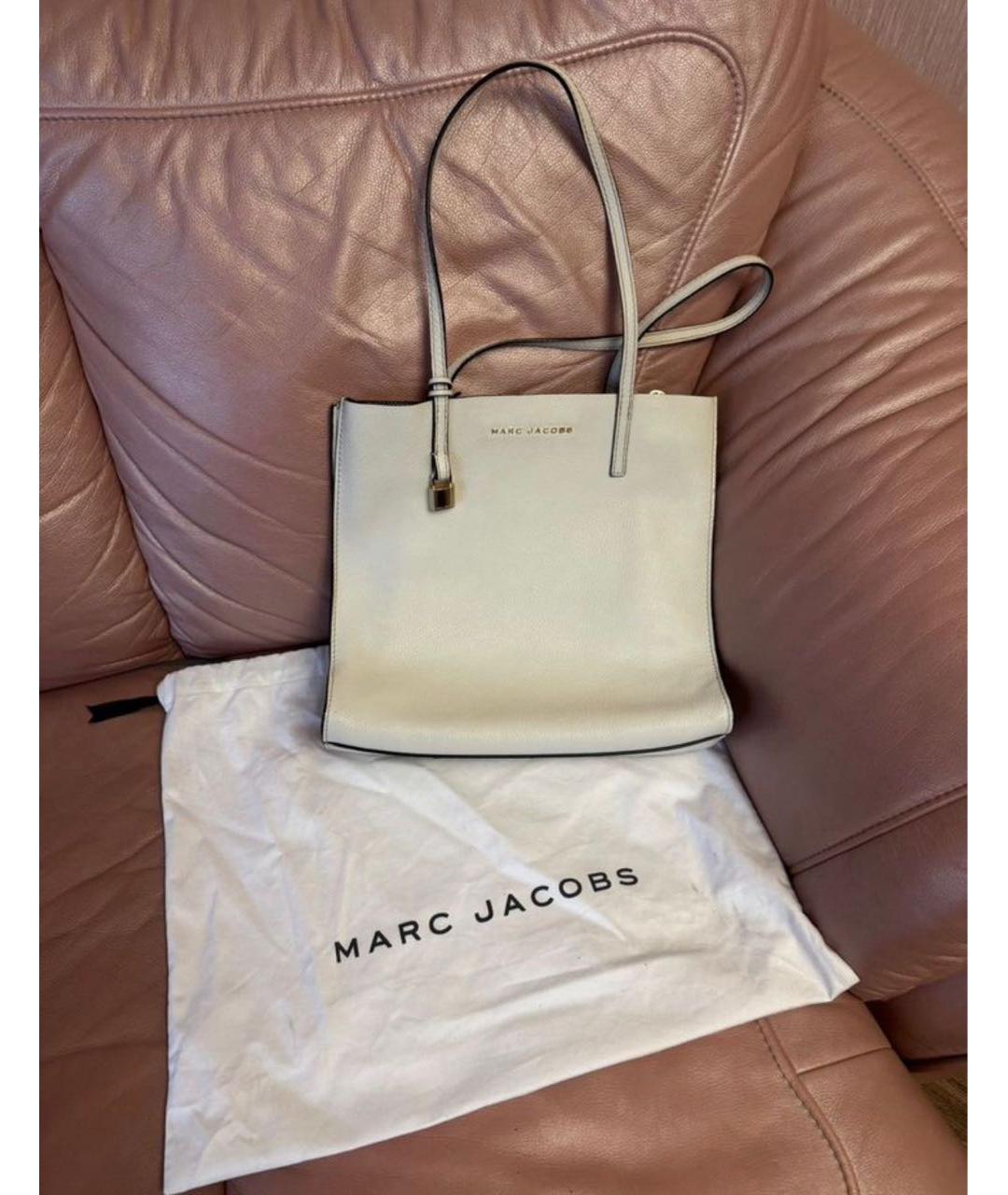 MARC JACOBS Белая кожаная сумка тоут, фото 5