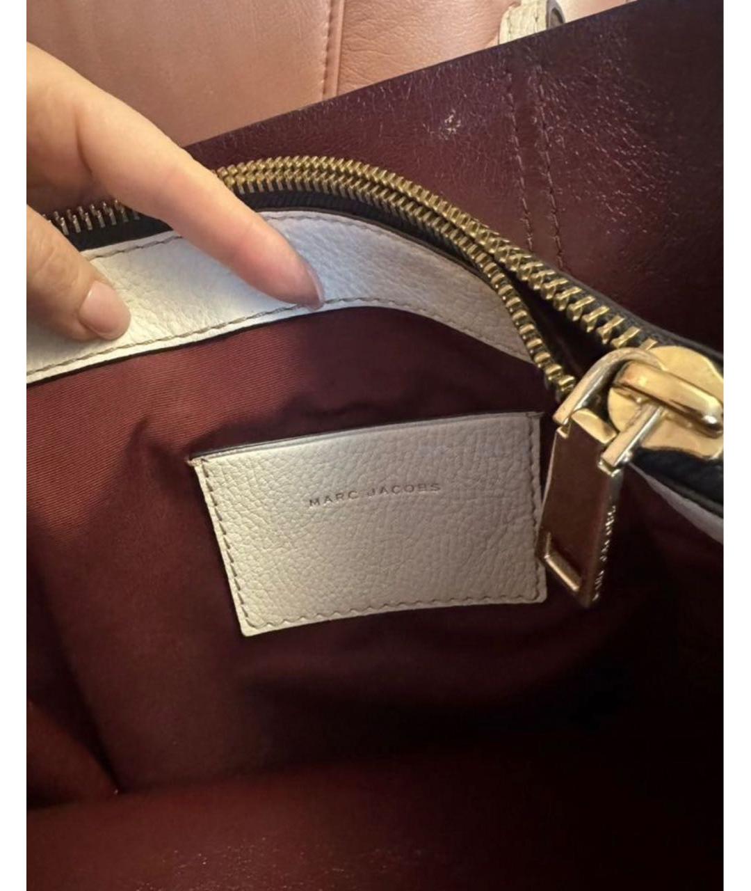 MARC JACOBS Белая кожаная сумка тоут, фото 8