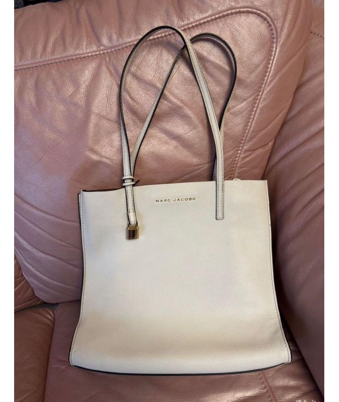 MARC JACOBS Белая кожаная сумка тоут, фото 9